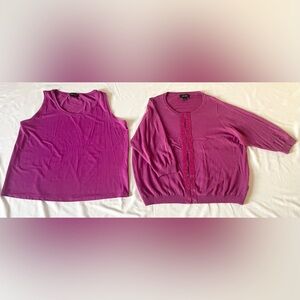 Karen Kane Magenta Sweater and Tank Set